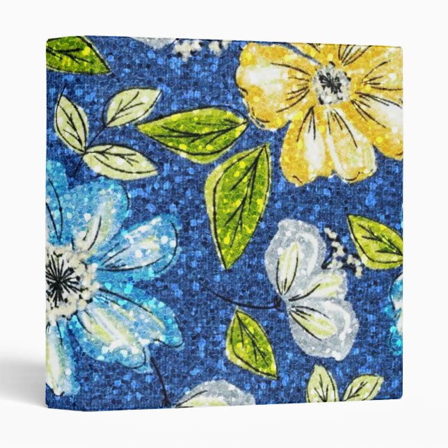Glittering Tapestry Floral Binder (Front/Spine)