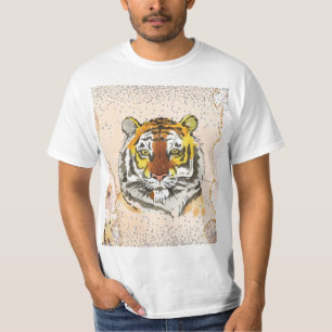 Glittering tiger printed  T-Shirt