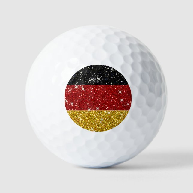 Glitters Germany Flag with Sparkles Golf Balls (Front)