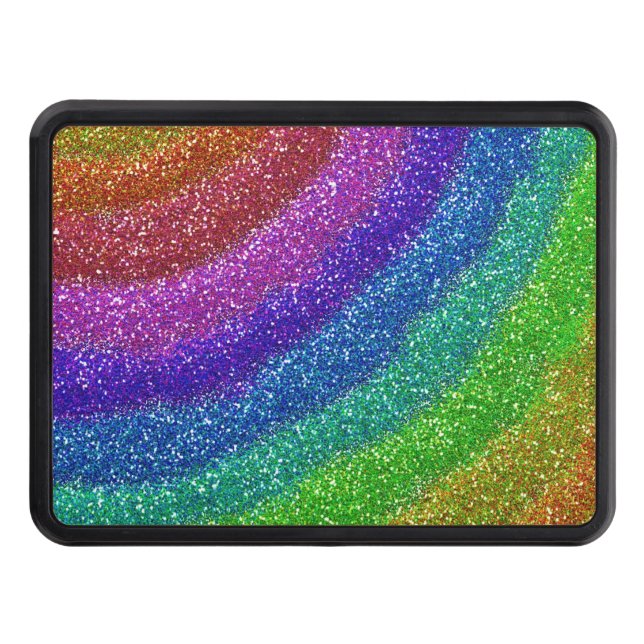 Glitters Rainbow Trailer Hitch Cover (Front)