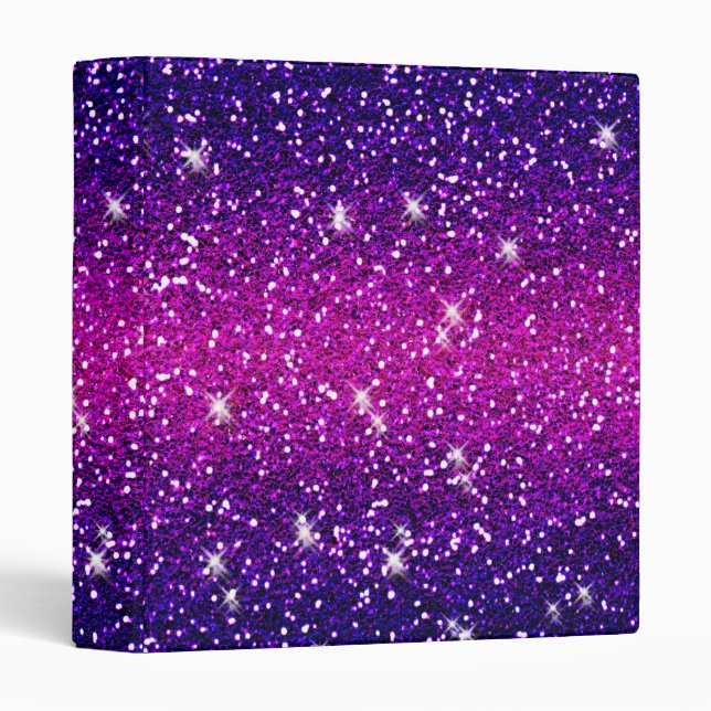Glitters Sparkles Purple Pink Texture Binder (Front/Spine)