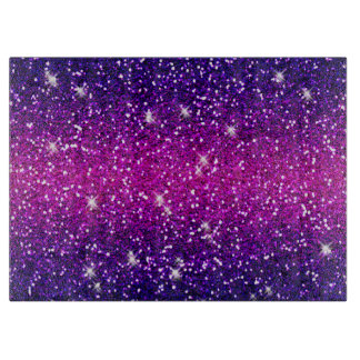 Glitters Sparkles Purple Pink Texture Cutting Board