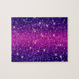 Glitters Sparkles Purple Pink Texture Jigsaw Puzzle