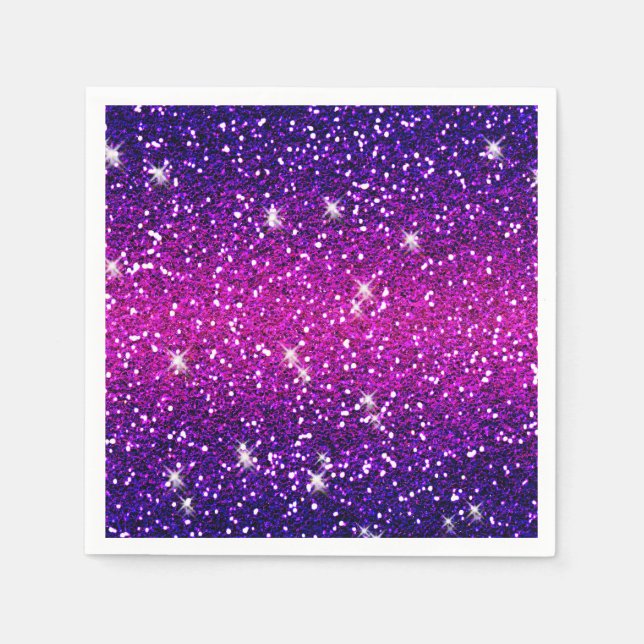 Glitters Sparkles Purple Pink Texture Napkin (Front)