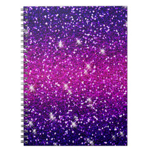 Glitters Sparkles Purple Pink Texture Notebook