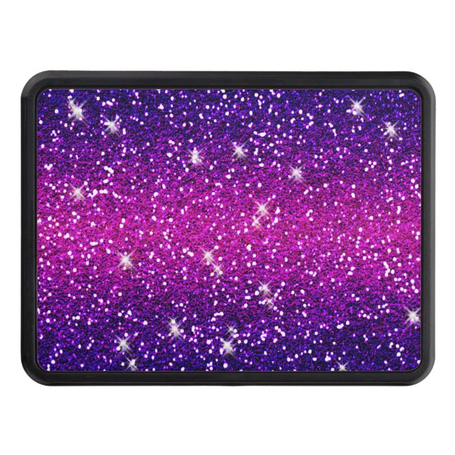 Glitters Sparkles Purple Pink Texture Trailer Hitch Cover (Front)