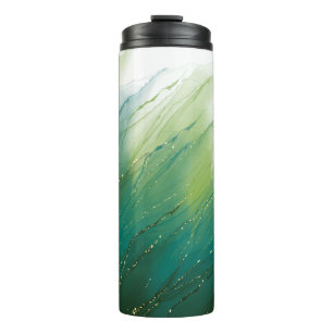Glittery Alcohol Ink Tumbler Design