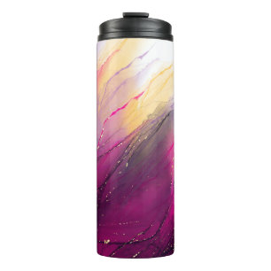 Glittery Alcohol Ink Tumbler Design
