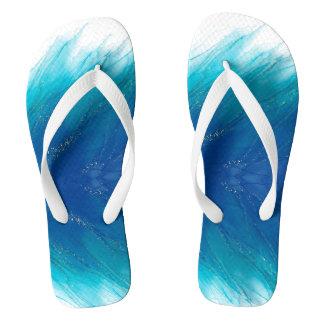 Glittery Alcohol Ink Tumbler Design Flip Flops