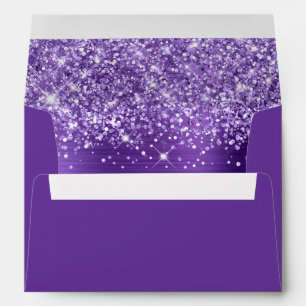 Glittery Amethyst Purple Glam Envelope