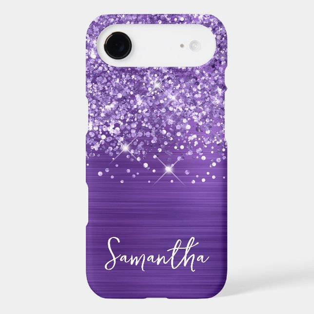 Glittery Amethyst Purple Glam Name (Back)