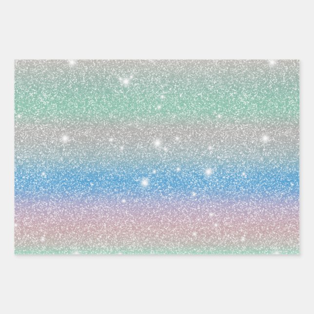 Glittery and Starry cute gift 2 Wrapping Paper Sheet (Front)