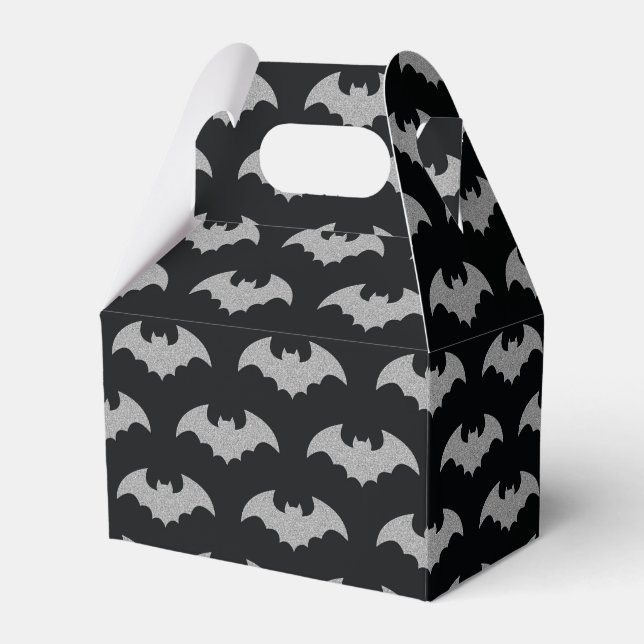 Glittery Bat Halloween Favor Box (Front Side)