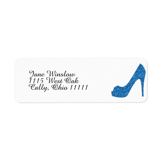 Glittery Blue High Heel (Front)