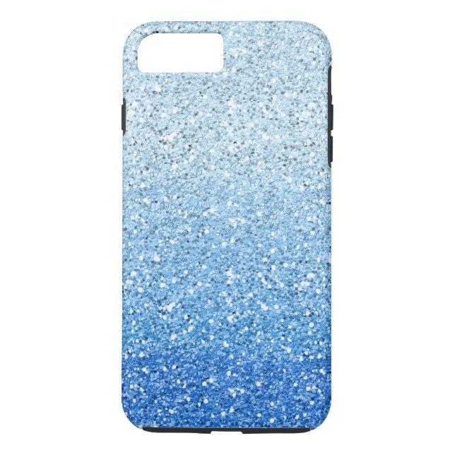 Glittery Blue Ombre Spectrum Case-Mate iPhone Case (Back)