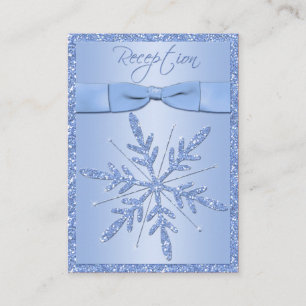 Glittery Blue Snowflake Enclosure Card