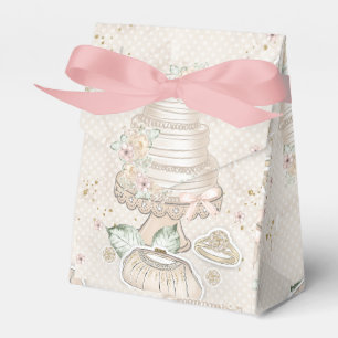 Glittery Bridal Wedding Pattern Favor Box
