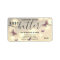 Glittery butterfly script body butter label