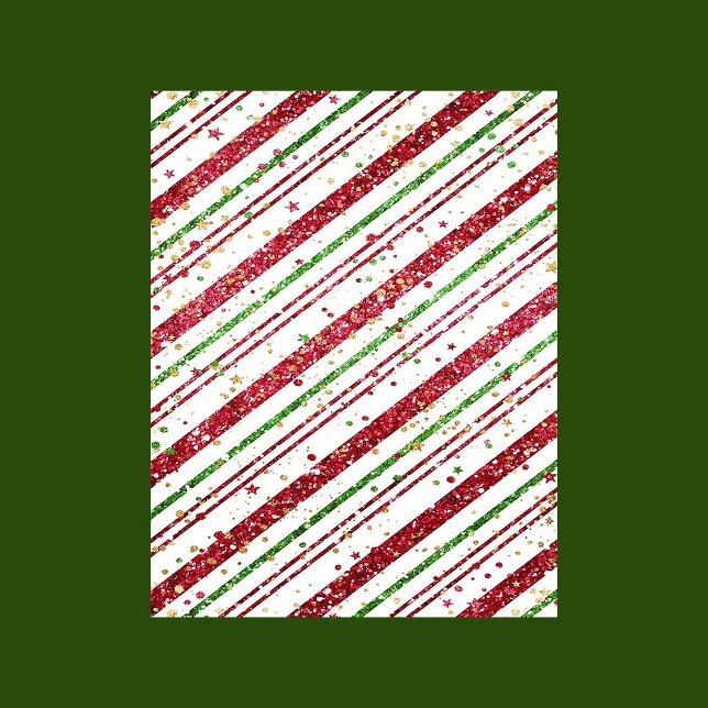 Glittery Christmas Stripes Decoupage Tissue Paper (Creator Uploaded)