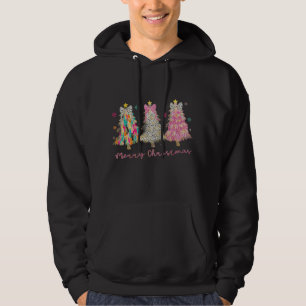 Glittery Christmas Trees Artwork Hoodie