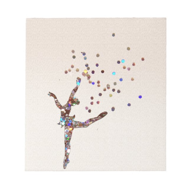 Glittery Dancer Notepad (Front)
