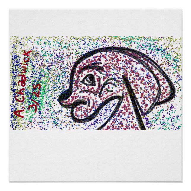 Glittery Dog Poster  (Front)