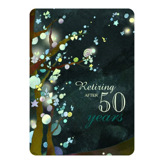 Glittery Evening Retirement Celebration Card