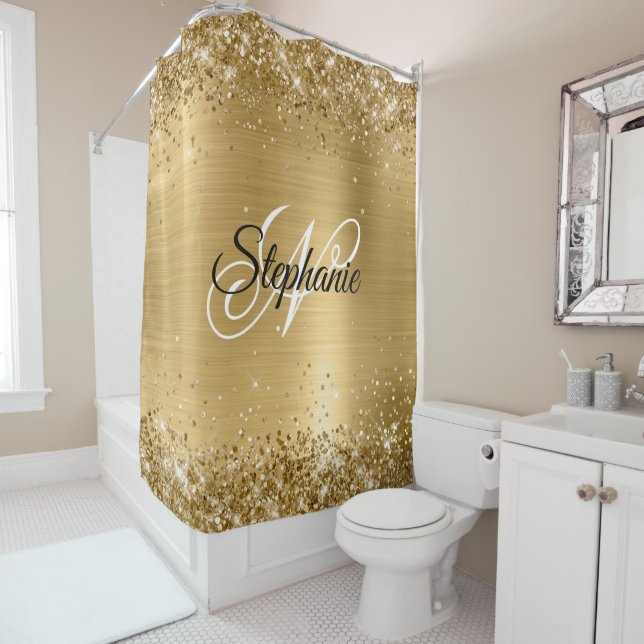 Glittery Gold Foil Fancy Monogram (In Situ)