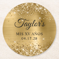 Glittery Gold Foil Mis XV Anos Birthday