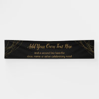 Glittery Gold Light Strings Add Your Own Text