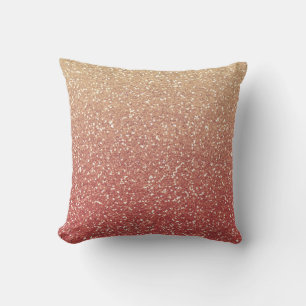 Glittery Gold Melon Throw Pillow