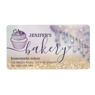 Glittery gouttes cupcake chef script boulangerie