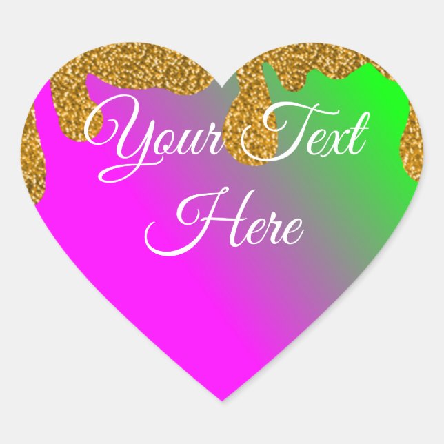 Glittery Heart Sticker for a Touch of Sparkle (Front)