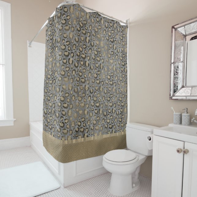 Glittery Leopard Print on Glossy Grey     (In Situ)
