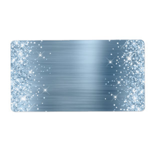 Glittery Light Blue Faux Foil
