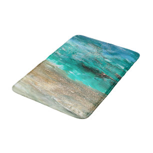 Glittery Modern Artsy Abstract Bath Mat
