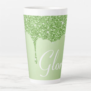 Glittery Paint Drip Latte Mug