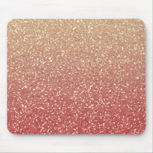 Glittery Pink Gold Melon Mouse Pad