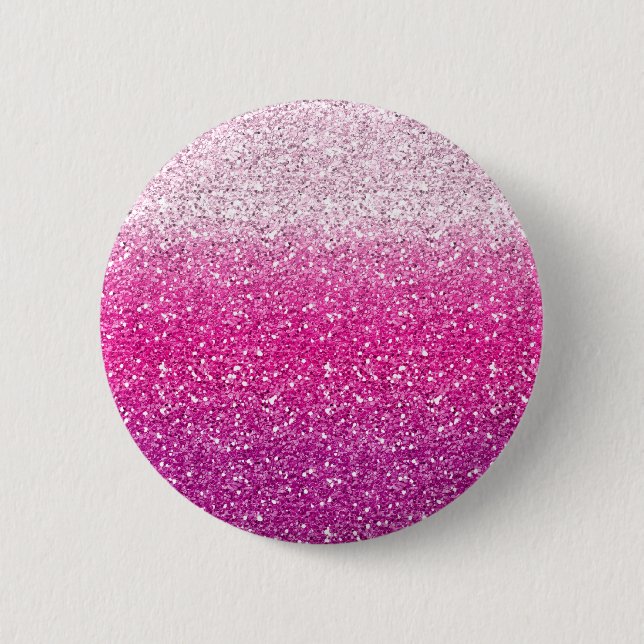 Glittery Pink Ombre 2 Inch Round Button (Front)