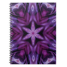 Glittery Purple Kaleidoscope Hearts Gradient