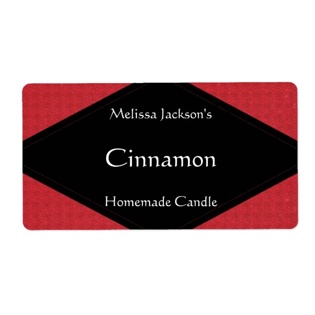 Glittery Red Soap or Candle Label (Front)