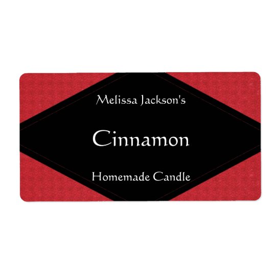 Glittery Red Soap or Candle Label Shipping Label