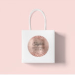 Glittery Rose Gold Foil 60th Birthday Classic Round Sticker<br><div class="desc">Create your own 60th birthday party favour stickers. Girly faux sparkly rose gold glitter on the top and bottom edge, over a faux pink blush rose gold brushed metal style ombre foil. Customize the font styles to create your own favour sticker design for her special celebration. A classic elegant calligraphy...</div>