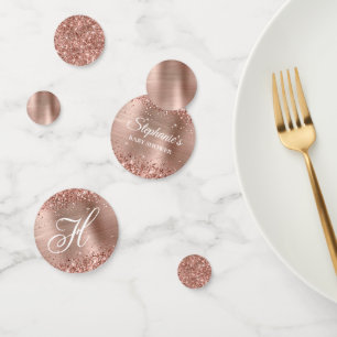 Glittery Rose Gold Foil Baby Shower Confetti