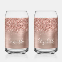 Glittery Rose Gold Glam Name