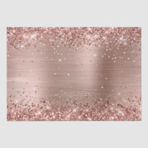 Glittery Rose Gold Ombre Foil Tissue Paper