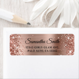 Glittery Rose Parties scintillant or et Foil