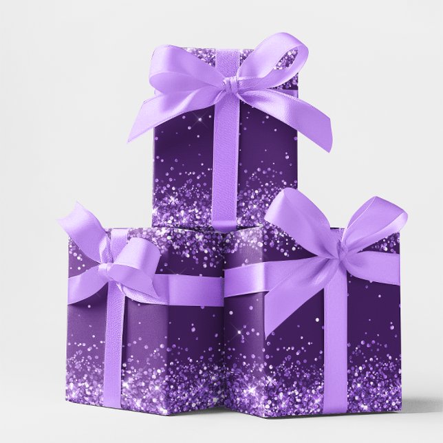 Glittery Royal Purple Wrapping Paper Sheet (Glittery Royal Purple Wrapping Paper Sheets)