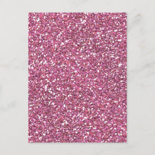 Glittery Shiny Pink Glitters Postcard