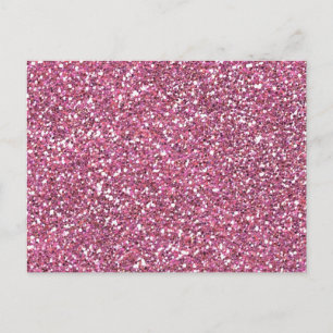 Glittery Shiny Pink Glitters Postcard